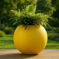 Jardinière décorative moderne en fibre de verre, grand pot à fleurs, écologique, durable, pour intérieur, patio, jardin