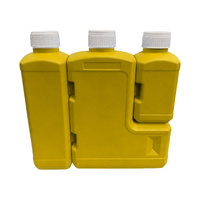 Bouteille en plastique liquide carrée HDPE mate de 4 L avec poignée latérale, prise en main ergonomique pour l'essence et les produits chimiques, couleur personnalisée, bouteille vide
