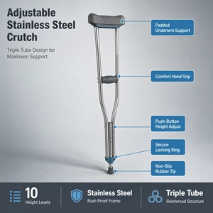 Factory Direct Elderly Walking Stick Four Feet Non-slip Walking Stick Aluminum Alloy Walking Stick Folding Cane - Product Image 4