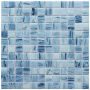 Carreau de mosaïque de piscine en verre cristal vert bleu Aqua Spa brillant carré de haute qualité - Product Image 6