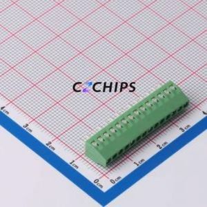 DB125-2.54-14P-GN-S Screw Terminal Block P=2.54mm Connector ( Construction: 1x14P )( Pitch: 2.54mm )( Color: Green ) - Product Image 1