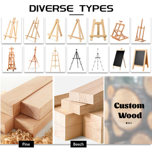 Giá vẽ đứng sàn phòng vẽ, giá trưng bày tranh nghệ thuật 0.9M 1.2M 1.5M 1.75M, giá vẽ gỗ đứng, giá vẽ chữ H có thể điều chỉnh - Product Image 3