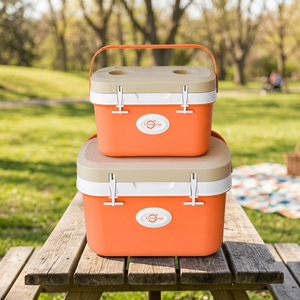 21L PP Modern Portable Insulated Cooler <b>Box</b> Tabletop Cup Holders Waterproof Mint Bunker Design Indoor/Outdoor Beach 16 Hours Ice - Product Image 4