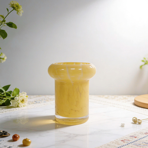 ของตกแต่งเทศกาลอีสเตอร์รูป<span class=keywords><strong>เห็ด</strong></span>แก้วเป่ามือสีรุ้งแบบแบน  พร้อมที่ใส่เทียน - Product Image 3