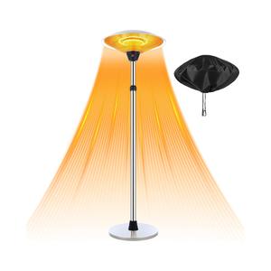 Calentador Eléctrico de Patio por Infrarrojos, Independiente, Color Plateado - Product Image 1