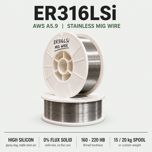 Alambre de Soldadura <span class=keywords><strong>MIG</strong></span> de Acero Inoxidable ER316LSi para Bobinas de Tuberías Petroquímicas AWS A5.9 Bajo en Carbono - Product Image 1