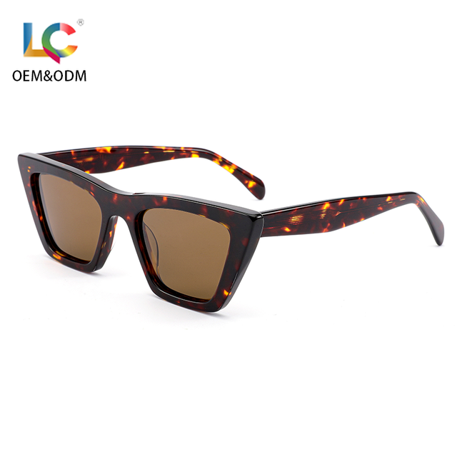Eco-friendly Acetate Frame Sunglasses Bio-based Material Luxury Square Polarized UV400 Sun Glasses for Men Women Gafas De Sol