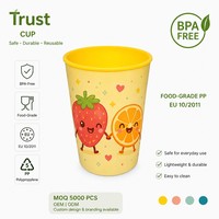 Gobelets en plastique réutilisables écologiques 3D lenticulaires de 200 ml sans BPA avec effet visuel unique et logo personnalisé