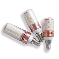 Ampoule LED Corn E27/E14 à culot vissé 12W/16W, lumière blanc chaud, 3 couleurs, dimmable, haute luminosité, alimentation AC/DC, PC, économie d'énergie, pour hôtel