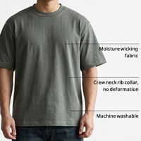 T-shirt Homme Blanc Uni 100% Coton Col Rond Épais 240g Coupe Oversize Qualité Supérieure