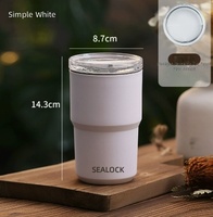 Gobelet isotherme classique en acier inoxydable à double paroi, étanche, avec couvercle et paille, sans BPA, pour le bureau et les voyages, maintien thermique 0-6 heures