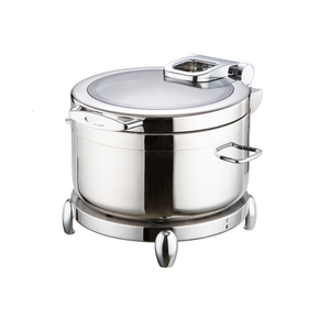 Chauffe-plat électrique Liyunda Luxurious Chafer Series 6L 11L rond en <span class=keywords><strong>acier</strong></span> inoxydable 304 argenté avec couvercle amovible - Product Image 6
