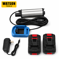 Kit de pompe à eau portable sans fil, pompe de transfert d'eau électrique sans fil avec chargeur et 2 batteries