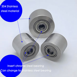 RORS20 RORS30 304 ролики из нержавеющей стали металлические шкивы, роликовые вставки для конвейера, двойной подшипник, приводное колесо из нержавеющей стали - Product Image 5