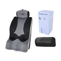 Höhenverstellbares Schmetterlings-Nackenkissen zum Schlafen und Lesen, Memory-Schaum, geometrisches Design, flammhemmender Bezug, Marine