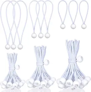 5mm 20cm PP Rubber Latex Ball Bungee Cord Easy Using Tarps Tie Down Elastic Rope Bungee Cord With Ball And Hooks