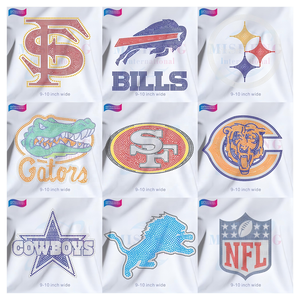 Готовый к отправке логотип спортивной команды на заказ футбол горный хрусталь переводное железо на горный хрусталь Пользовательский логотип - Product Image 6