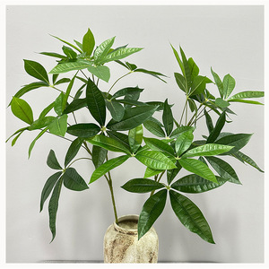 Hojas Artificiales de Árbol del Dinero Meng Jie, 80cm, Hoja Grande, Rama de Dos Ramificaciones, Material para Arreglos Florales y Decoración del Hogar - Product Image 4