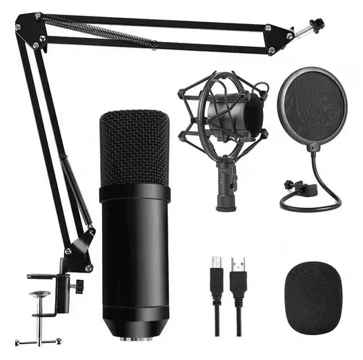 2022 High quality USB Condenser Microphone For Computer Record Game Stream Podcast With Real-time Condenser Microphone Mike Kit