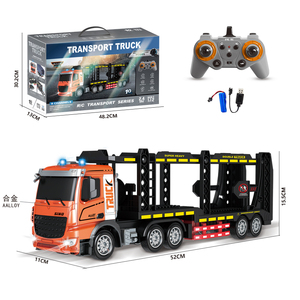 SINO TOYS RC TRUCK Die-Cast 2,4 GHz 1:12 Escala 9CH <span class=keywords><strong>R</strong></span>/C Carrier Trailer con luz y música - Product Image 3