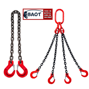 Sling rantai empat kali lipat ayunan kaki mengangkat dengan 4 kait pegangan keselamatan tugas berat untuk mesin lift Hoist - Product Image 5