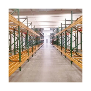 Système de stockage personnalisé, étagères empilables, rayonnages d'entrepôt, rayonnages à palettes à poussée arrière avec rail de guidage - Product Image 1
