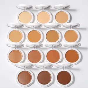 High quality makeup soft texture cream foundation compacts make up dark skin cream foundation palette