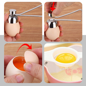Batidor de Huevos de Acero Inoxidable 304 de Alta Calidad, Abridor de Huevos Creativo de Una o Dos Cabezas <span class=keywords><strong>para</strong></span> Uso en la Cocina del Hogar - Product Image 4