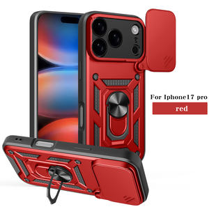 Nueva Funda Protectora para Teléfono con Diseño de Lujo, Resistente a Impactos, TPU+PC, 7 Colores, con Soporte y Ventana Deslizante para iPhone 17, <span class=keywords><strong>6</strong></span> PLUS, XR, XS - Product Image 3