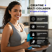 LIFEWORTH Poudre de créatine et de peptides de collagène en vrac, fabricant de suppléments nutritionnels sportifs, usine GMP, vente directe, marque privée, OEM