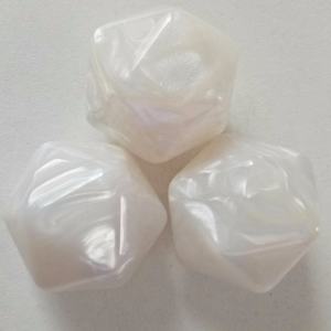 ลูกเต๋าหลายหน้าลูกเต๋าสีขาวสไตล์แฟชั่นสำหรับ D20เกม25มม.-38มม. - Product Image 4
