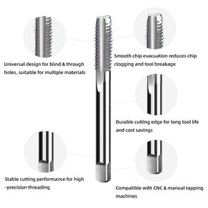 ชุดเครื่องมือต๊าปเกลียวไทเทเนียม พร้อมดอกต๊าปเกลียวตรง สำหรับเครื่องเจาะ - Product Image 3