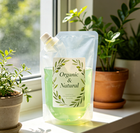 Sachets souples en plastique avec bec verseur, refermables, anti-fuite, laminés, pour savon liquide, vente en gros