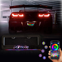 Cadre de plaque d'immatriculation LED multicolore pour voiture, remorque, UTV, VTT, camion, camping-car