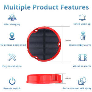 Localizzatore GPS solare con Geo-recinzione, allarme di vibrazione rilevamento delle manomissioni-ideale per la mobilità condivisa e veicoli speciali - Product Image 4