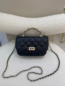 กระเป๋าสะพายพาดลำตัวสะพายไหล่เส้นเดียวประดับเพชรแบบอเนกประสงค์ใหม่กระเป๋าทรงสี่เหลี่ยมขนาดเล็กแบบเฉพาะกลุ่มทำจากหนังแท้ - Product Image 4