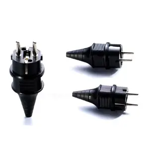 Factory direct 16A Euro Germany Waterproof power plug 2-pin male plug Cable connector Wired converter for electrical appliances