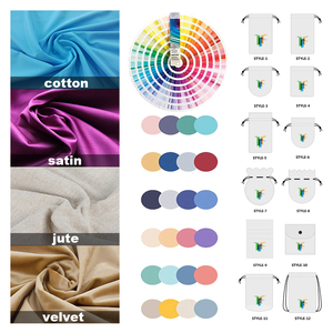 Saten Mücevher Kesesi ve İpek Çanta Özel Logo Baskılı Lüks Hediye Paketleme İçin İpli Kapatmalı Bej ve Gül Pembesi Renklerde - Product Image 3