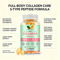 Capsules de collagène naturel avec biotine, éclaircissant pour la peau, anti-rides, complément nutritionnel de beauté quotidien pour adultes