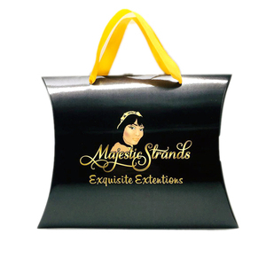 Tùy Chỉnh In Thương Hiệu Tóc Tóc Giả Mở Rộng Gói Bao Bì Hộp Tóc Sang Trọng Túi Giấy Tái Sử Dụng Túi In <span class=keywords><strong>Logo</strong></span> Gối Tóc Túi - Product Image 3