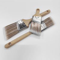 Pinceaux à peinture pour murs intérieurs CHOPAND OEM ODM, manche en bois de hêtre, taille personnalisée, polyester, surface lisse et solide