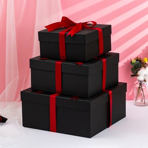 Wholesale Recyclable Large <b>Square</b> Heaven Earth Cover Gift Box Matt Lamination UV Coating Embossing Valentine's Day Birthday - Product Image 6
