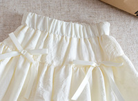 Haut à manches courtes côtelé en dentelle et jupe-culotte à volants, ensemble deux pièces mignon pour l'été pour petites filles