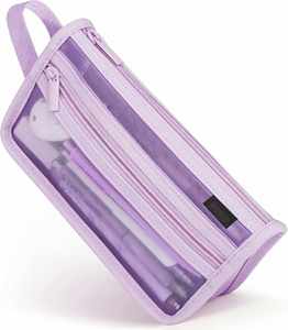 Portable Handheld Mesh Material Pencil Case With Zipper Large Capacity Cosmetic Pen Storage Bag Girls Unisex Perfect <b>Gift</b> - Product Image 1