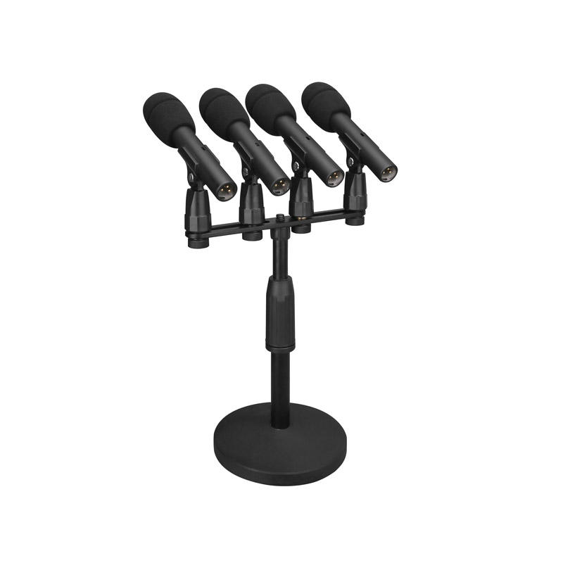 4 microphones + stand
