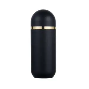 IN STOCK Capsule Shape Bottles for Capsule Tablet Solid Powder Liquid Supplement Vitamins Pills Bottle Frost Black Plastic Vial