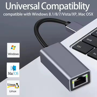Adaptateur Ethernet USB 2.0 vers RJ45 JILIAN, 10/100 Mbps, sans pilote, carte réseau filaire pour ordinateur portable, connexion stable