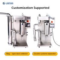 Laboratorium Mini RVS Kamer Spraydroger 2L/H Tweevloeistofmondstuk Uniforme Poedermaat voor Fruitvoedsel (Melk, Koffie) Poeder