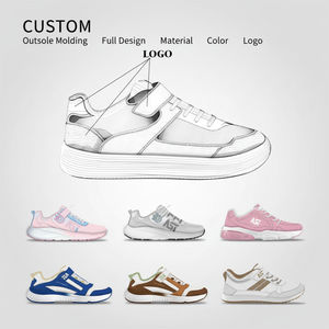 Nouvelles baskets personnalisées pour enfants, options multicolores, fermeture auto-agrippante, design à coussin d'air, fabrication OEM avec logo personnalisé pour filles et garçons - Product Image 1