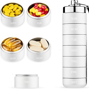 Hộp Đựng Thuốc Hàng Tuần Dung Tích Lớn Chất Lượng Cao Hộp Đựng Thuốc Bằng Hợp Kim Nhôm Hộp Đựng Thuốc Bằng Kim Loại - Product Image 2